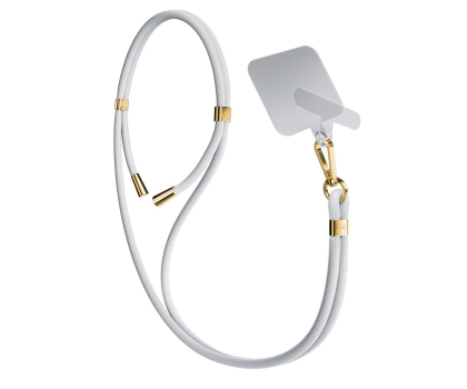 Etui do telefonów 3MK Sznurek do Etui EasyClip White (gold) 5903108568692
